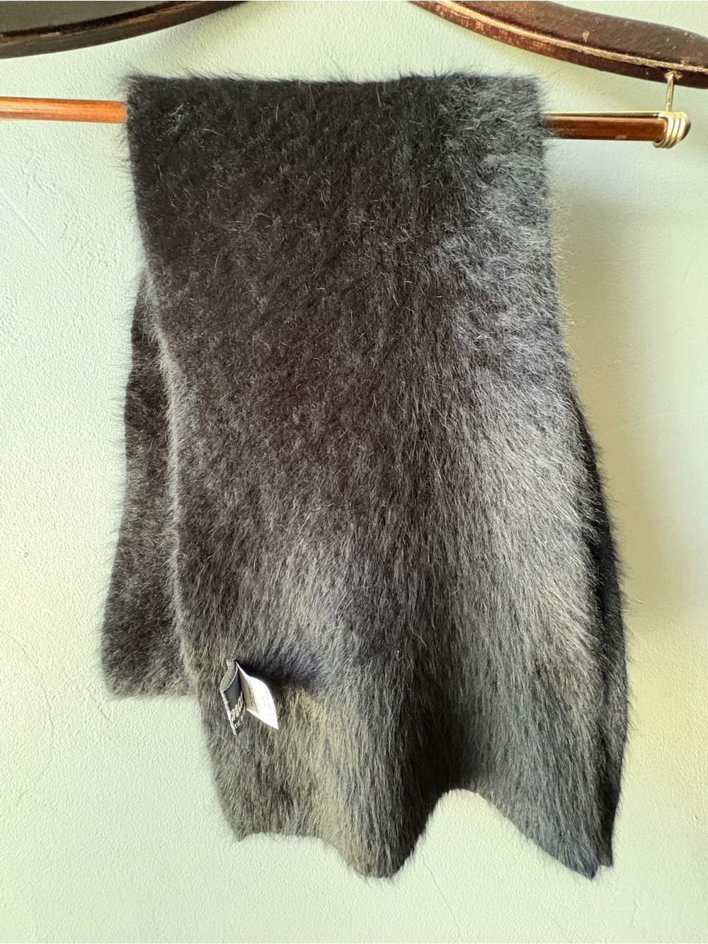 Vintage Canadian Creation Almar Black Rabbit Fur Scarf